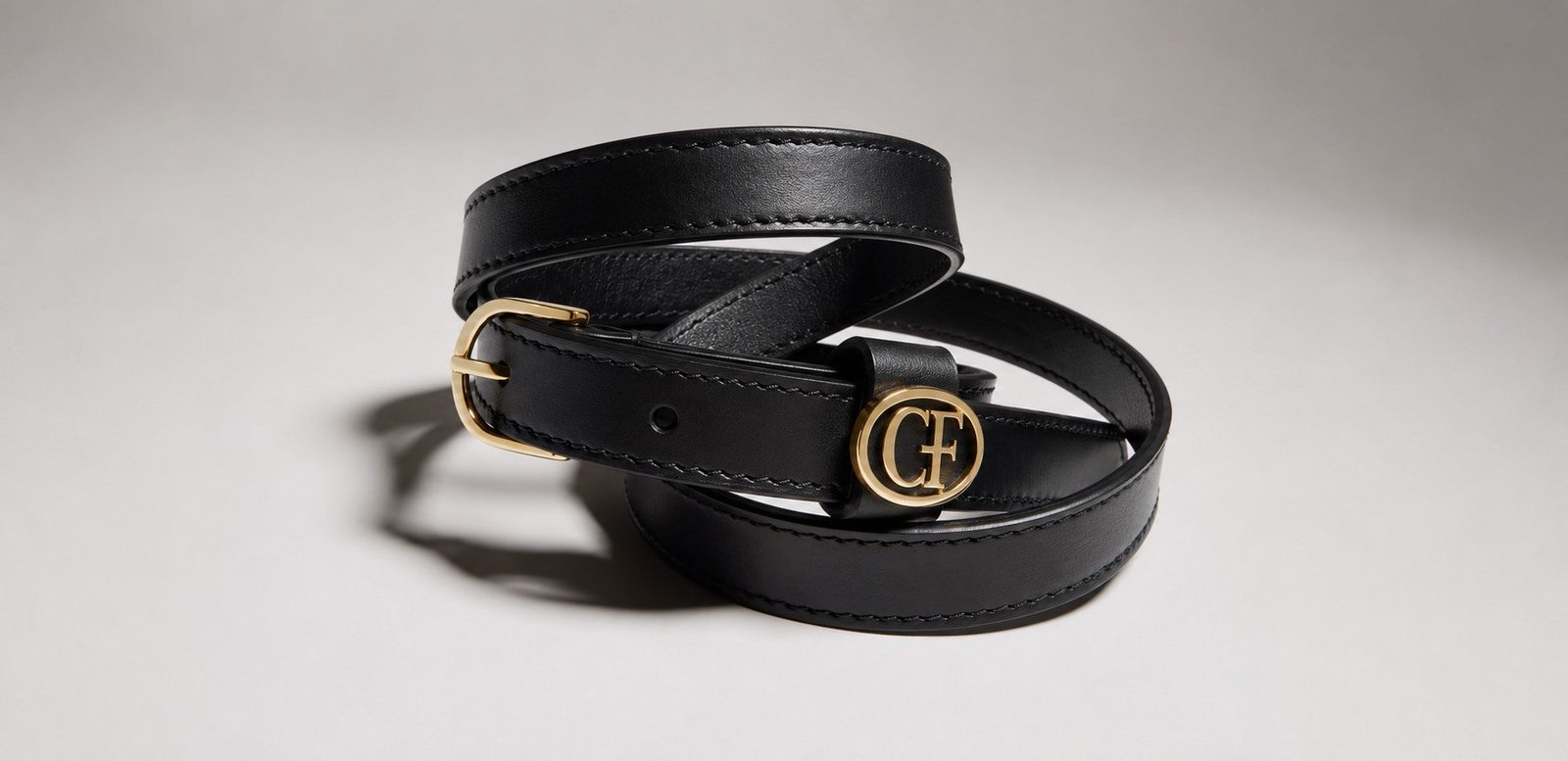 Black belt with gold GABRIEL lettering